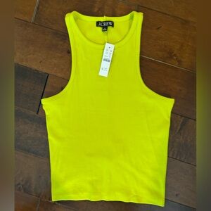 J. Crew chartreuse Tank Top Vibrant and Form-Fitting